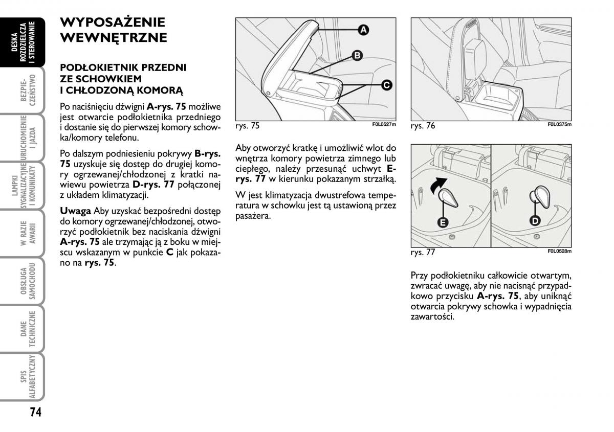 Fiat Croma instrukcja obslugi / page 75