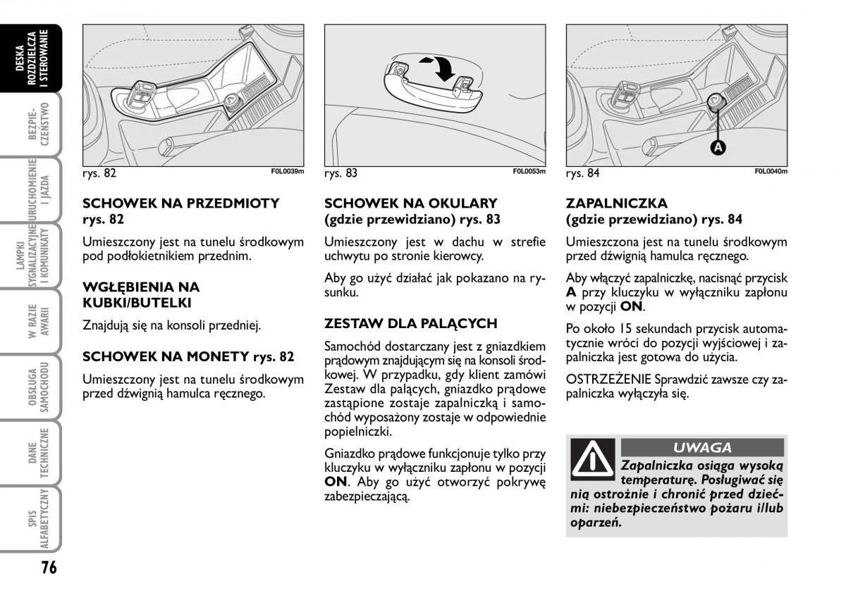 Fiat Croma instrukcja obslugi / page 77