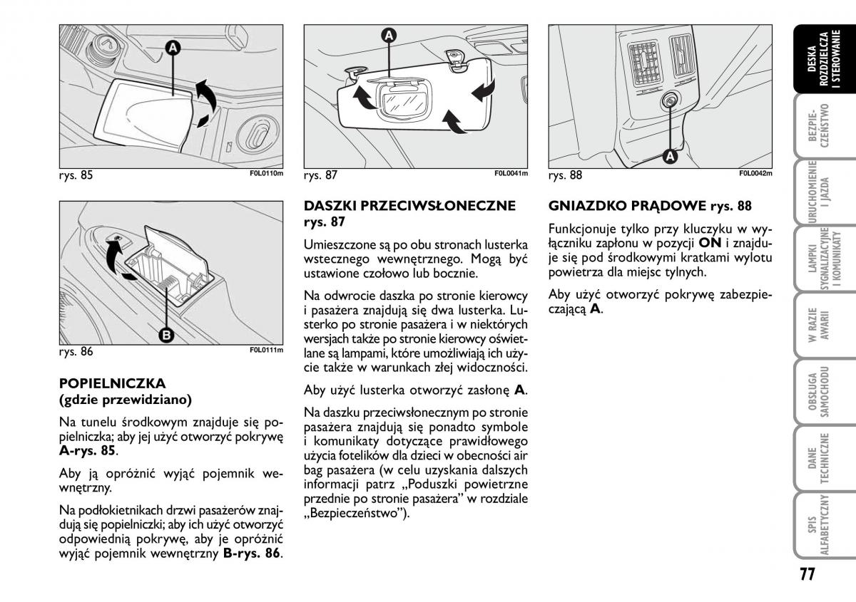 Fiat Croma instrukcja obslugi / page 78