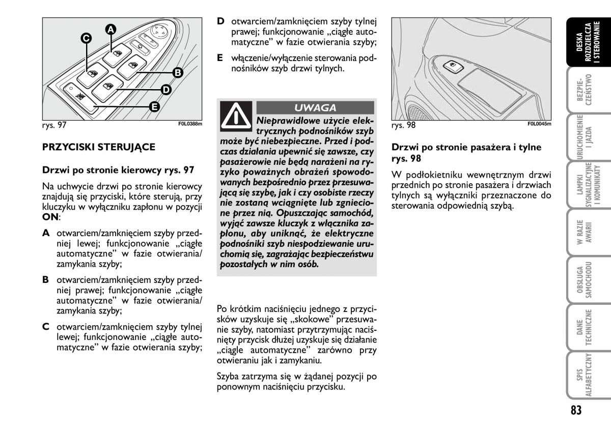 Fiat Croma instrukcja obslugi / page 84