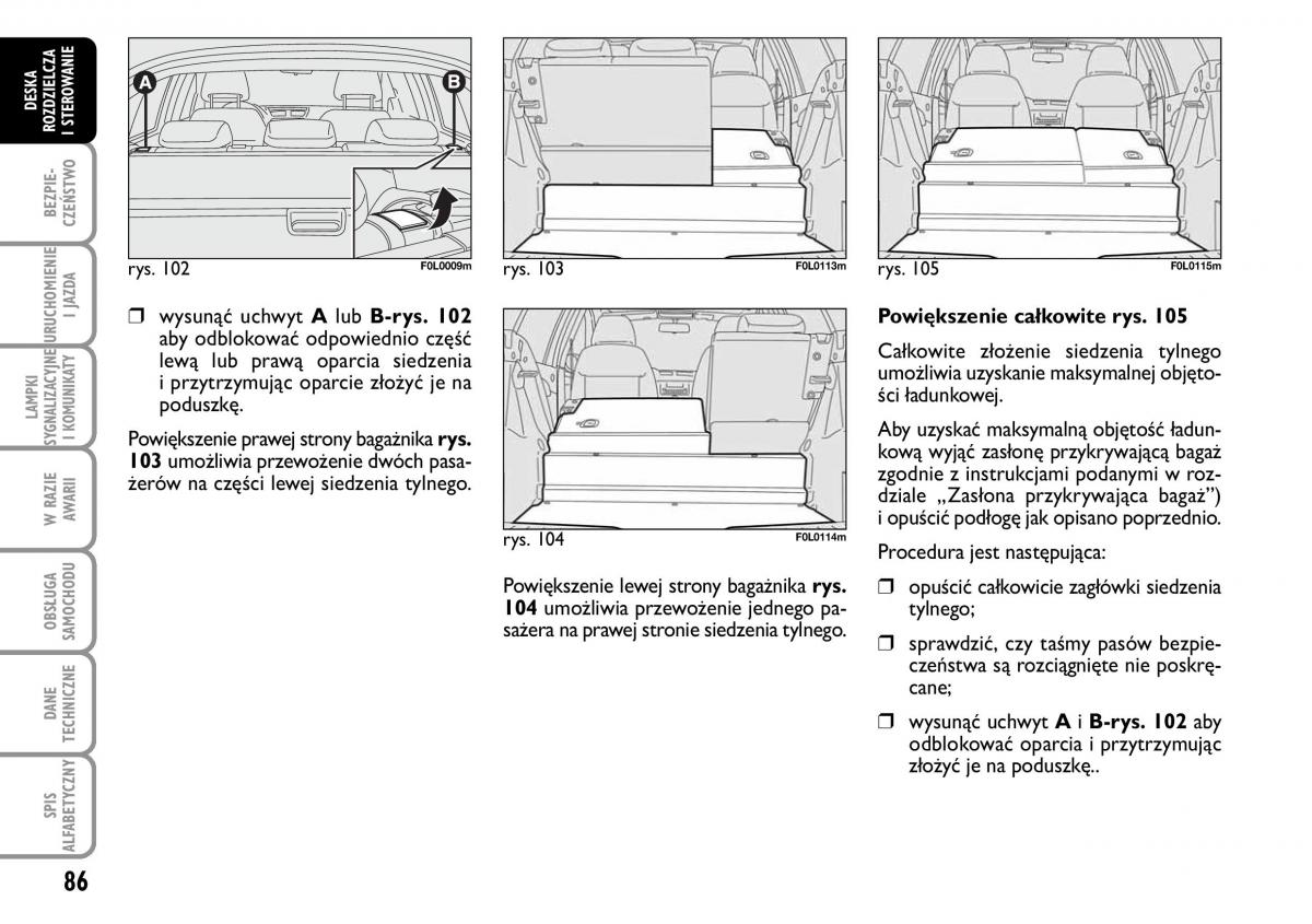 Fiat Croma instrukcja obslugi / page 87