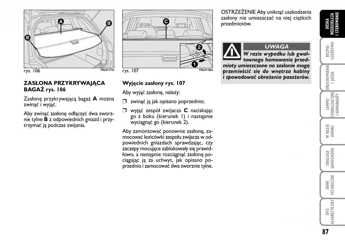 Fiat Croma instrukcja obslugi / page 88