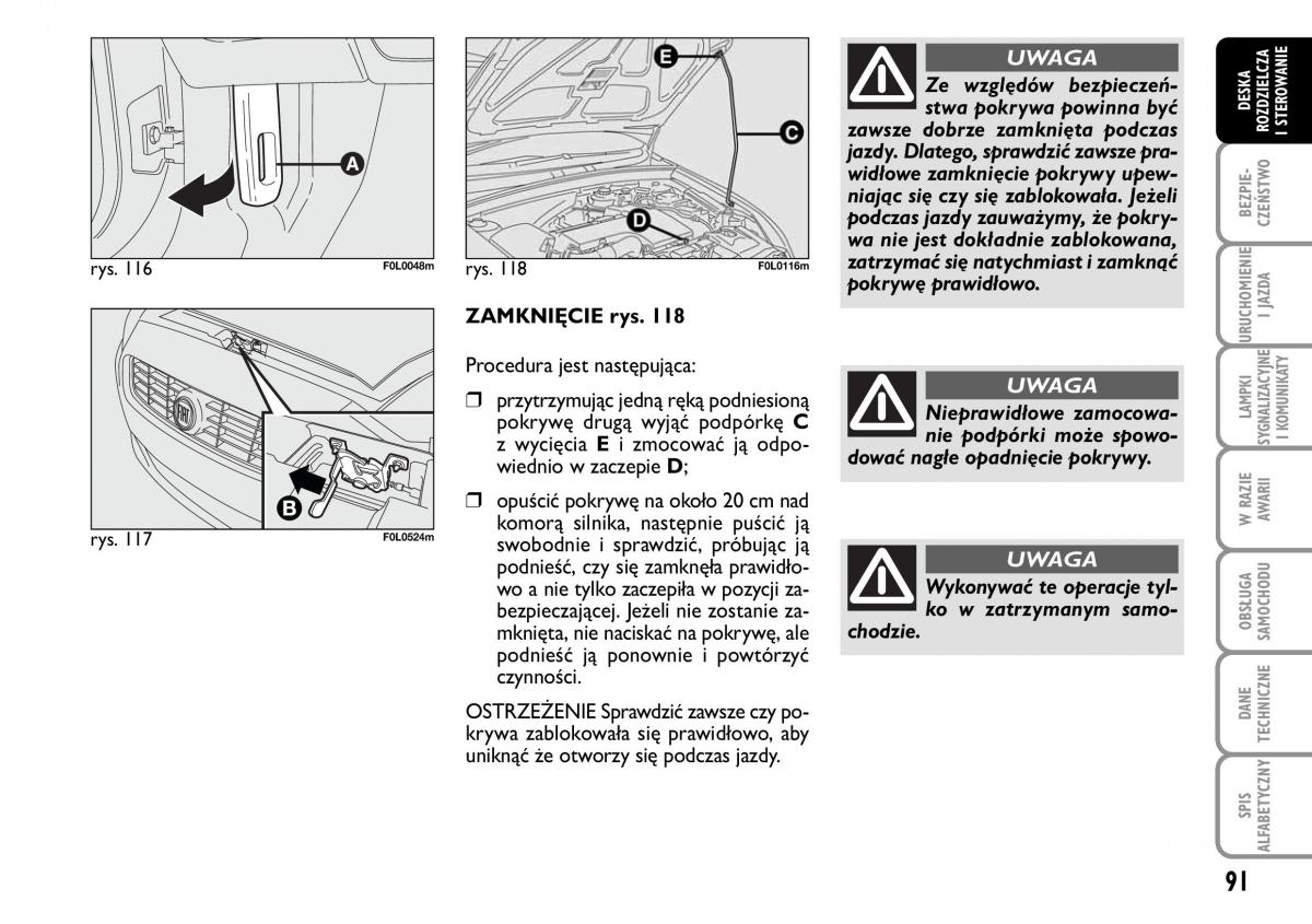 Fiat Croma instrukcja obslugi / page 92