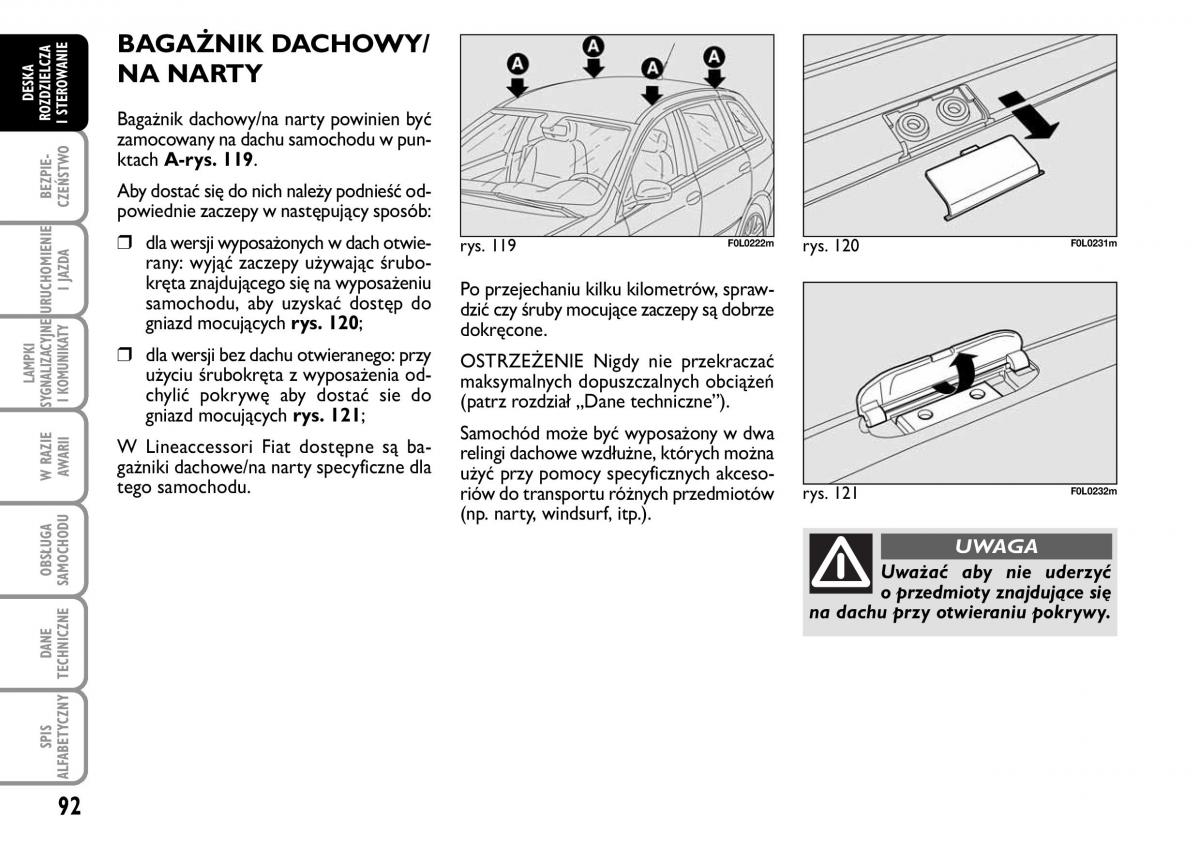 Fiat Croma instrukcja obslugi / page 93