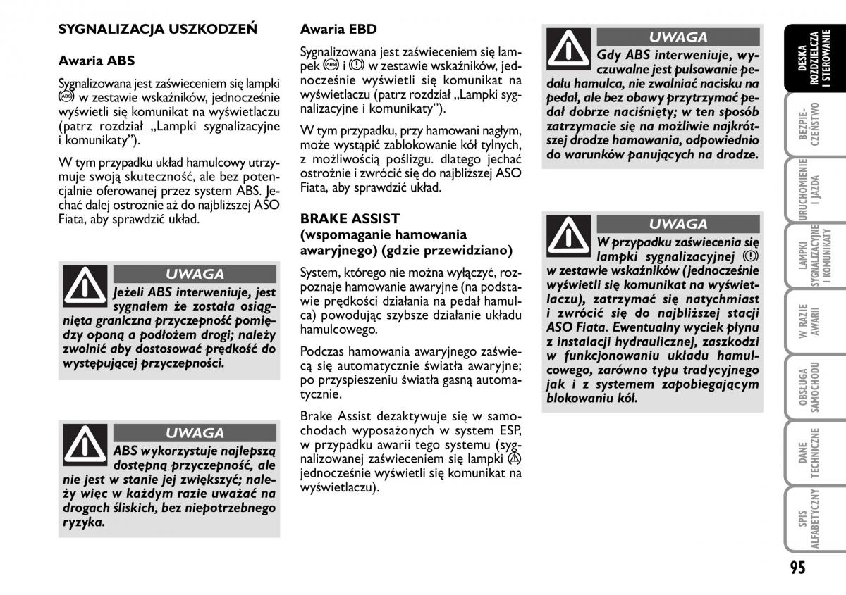 Fiat Croma instrukcja obslugi / page 96