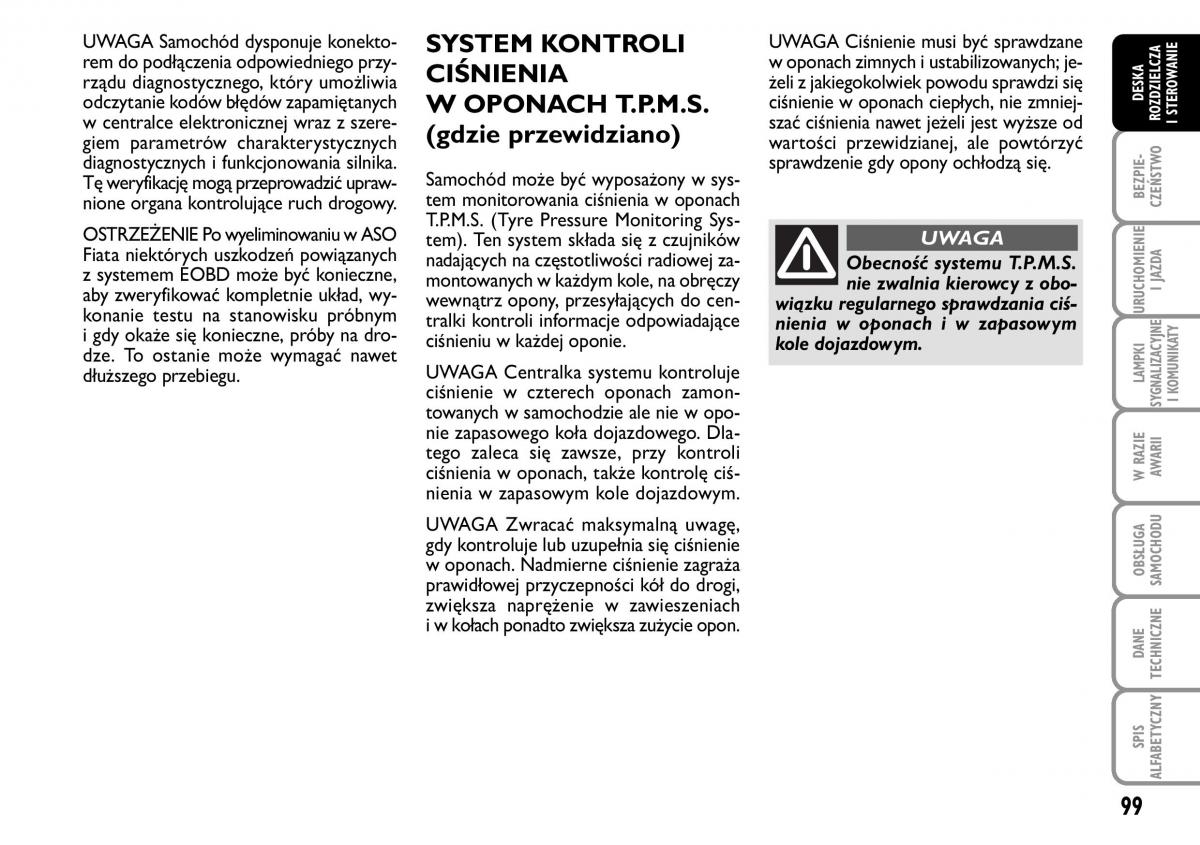 Fiat Croma instrukcja obslugi / page 100