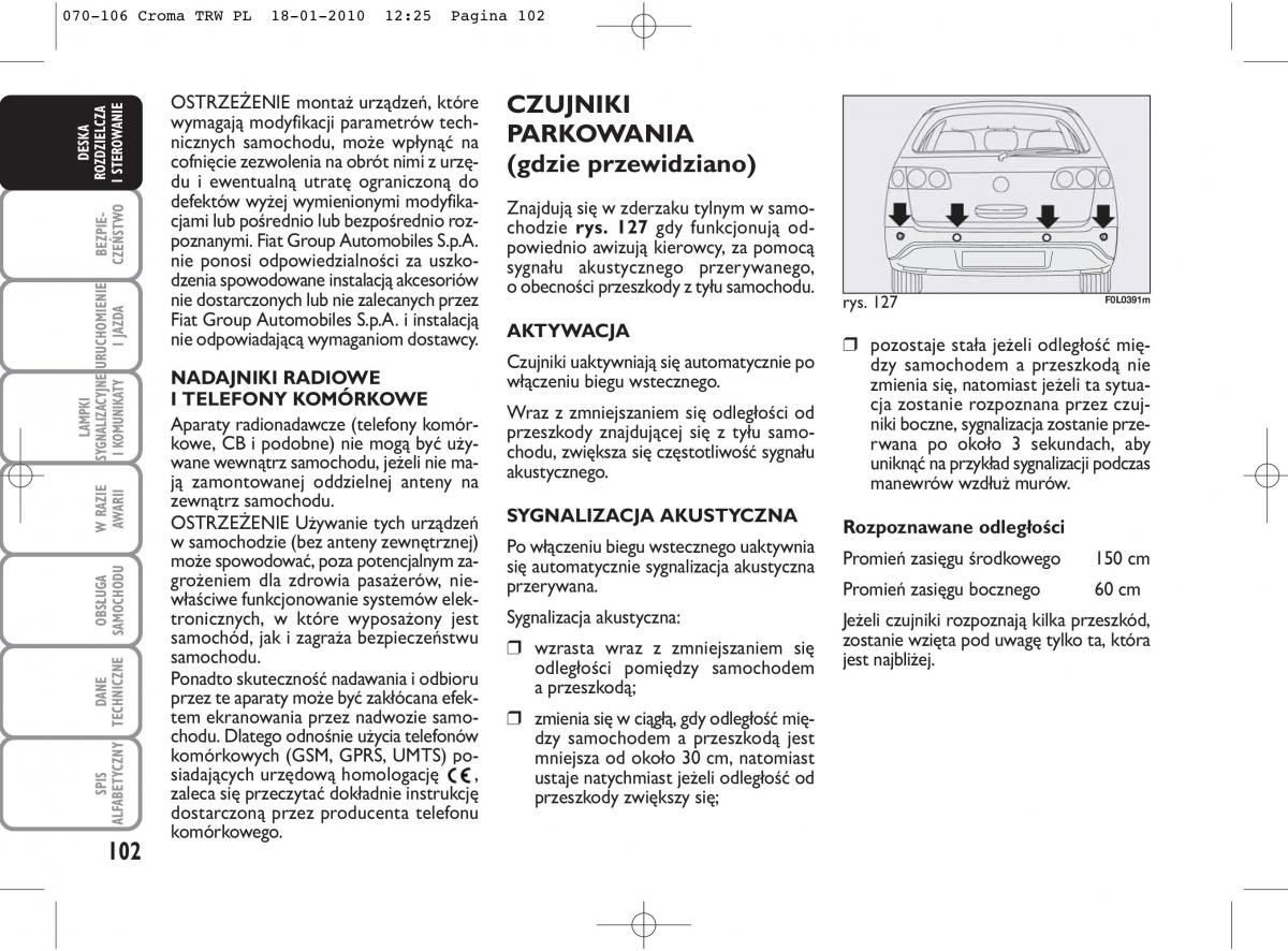 Fiat Croma instrukcja obslugi / page 103