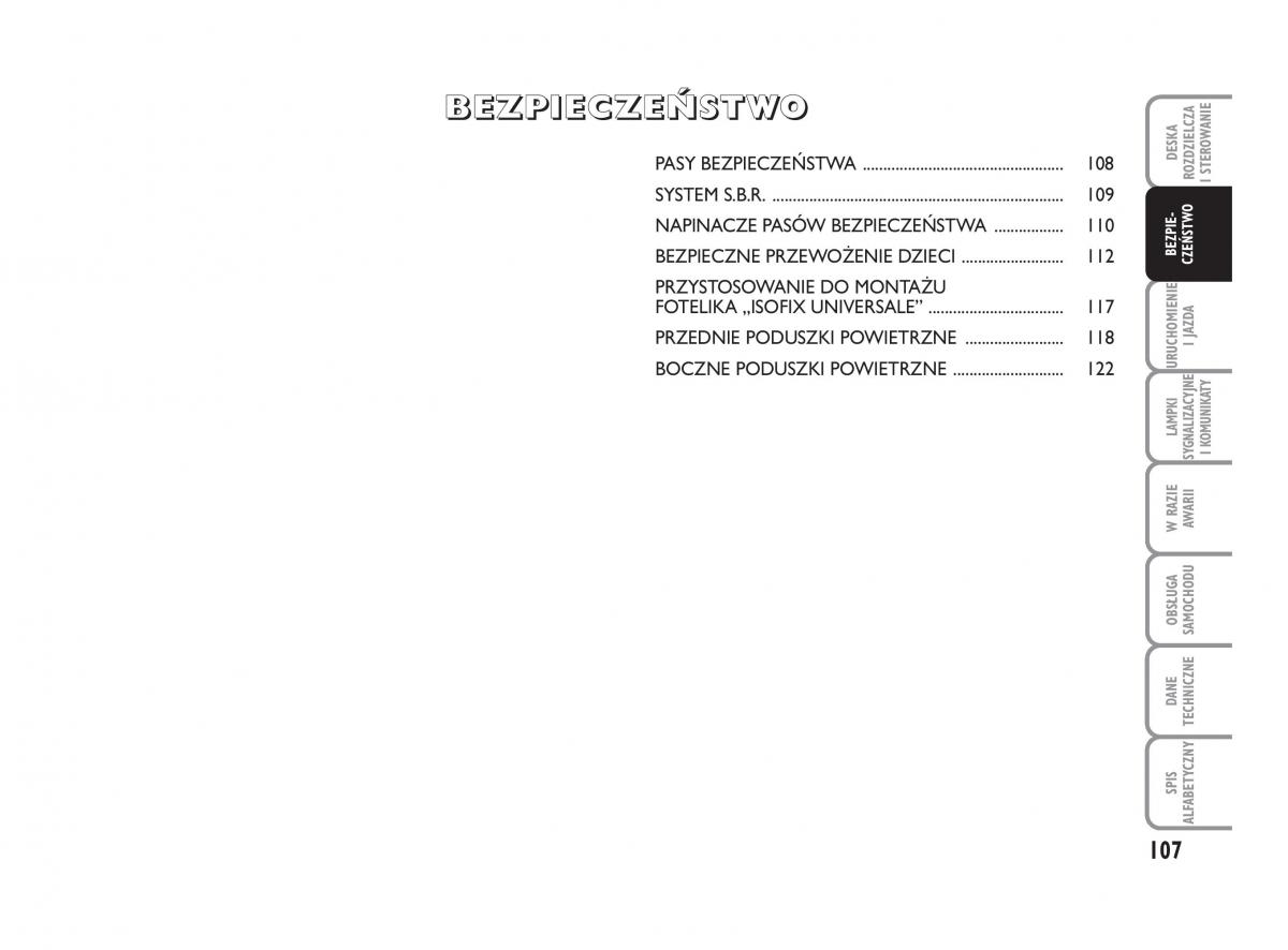 Fiat Croma instrukcja obslugi / page 108