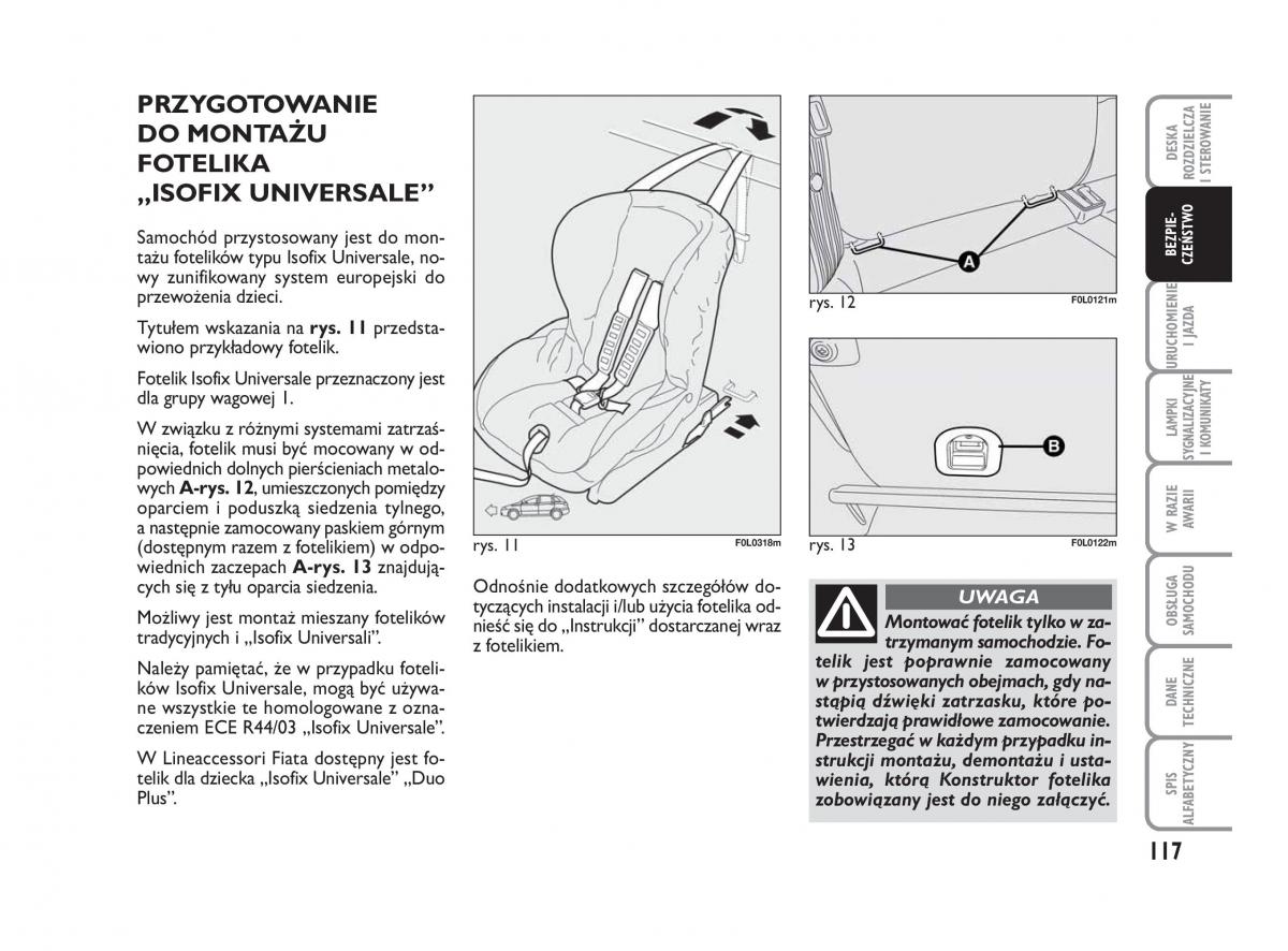 Fiat Croma instrukcja obslugi / page 118