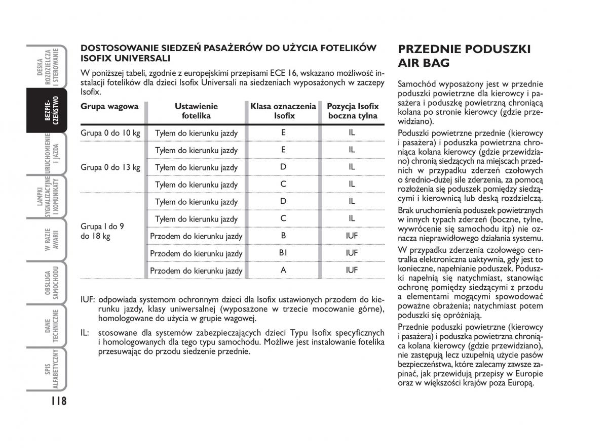 Fiat Croma instrukcja obslugi / page 119