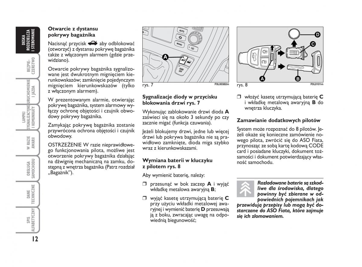 Fiat Croma instrukcja obslugi / page 13