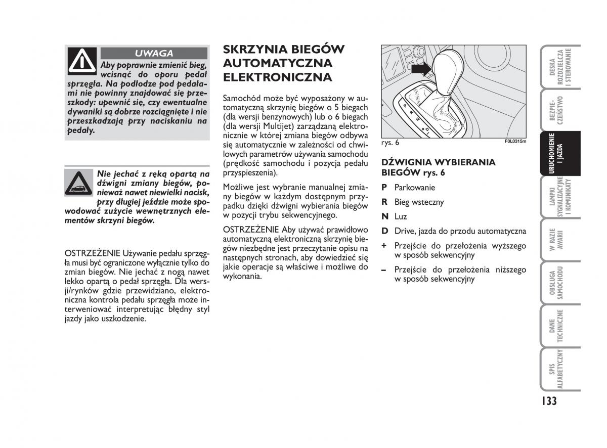 Fiat Croma instrukcja obslugi / page 134