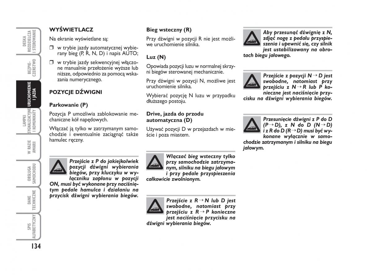 Fiat Croma instrukcja obslugi / page 135