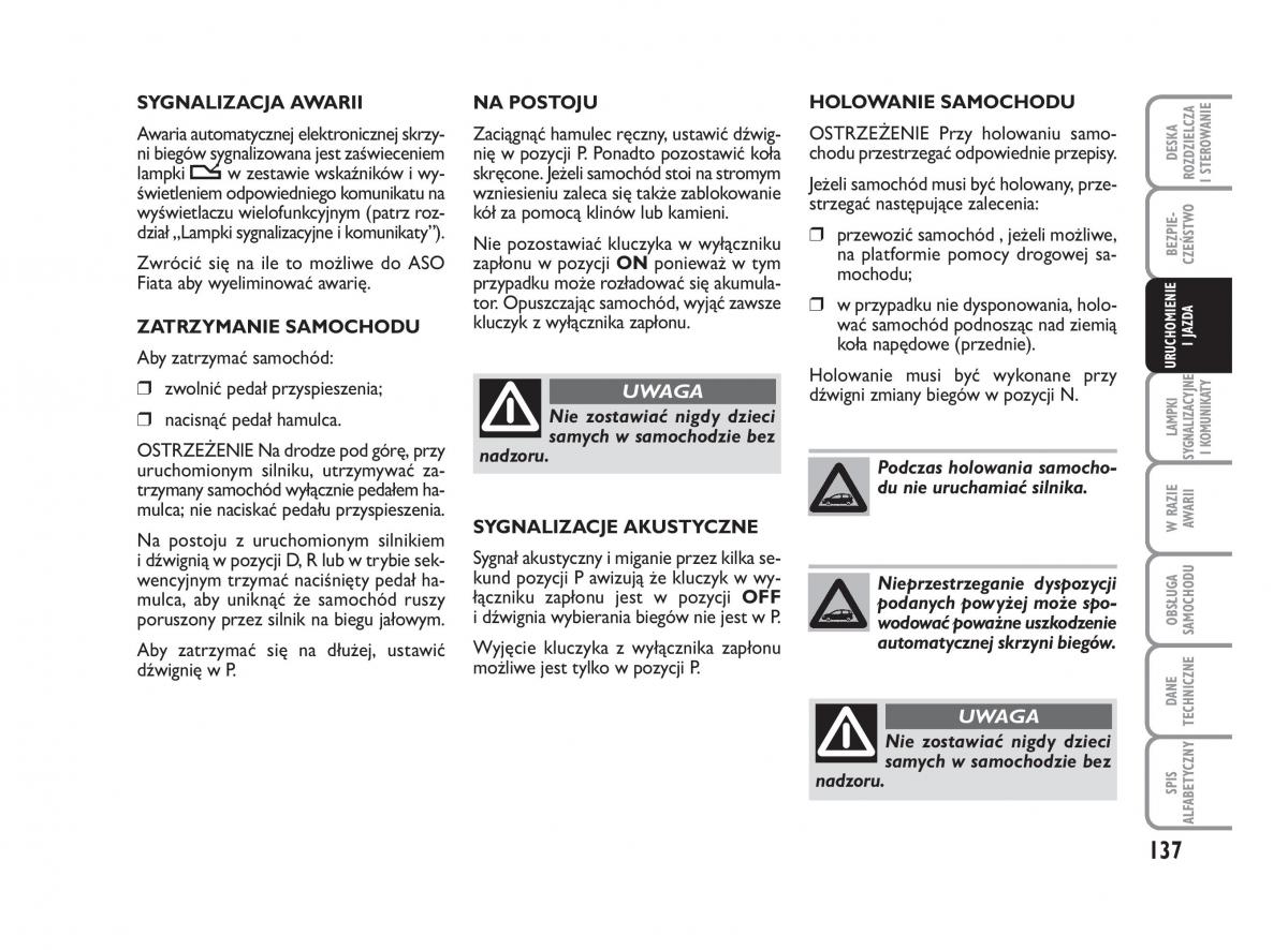 Fiat Croma instrukcja obslugi / page 138