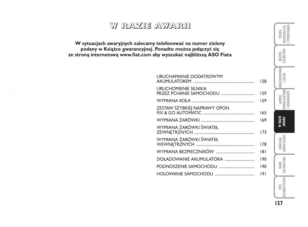 Fiat Croma instrukcja obslugi / page 158