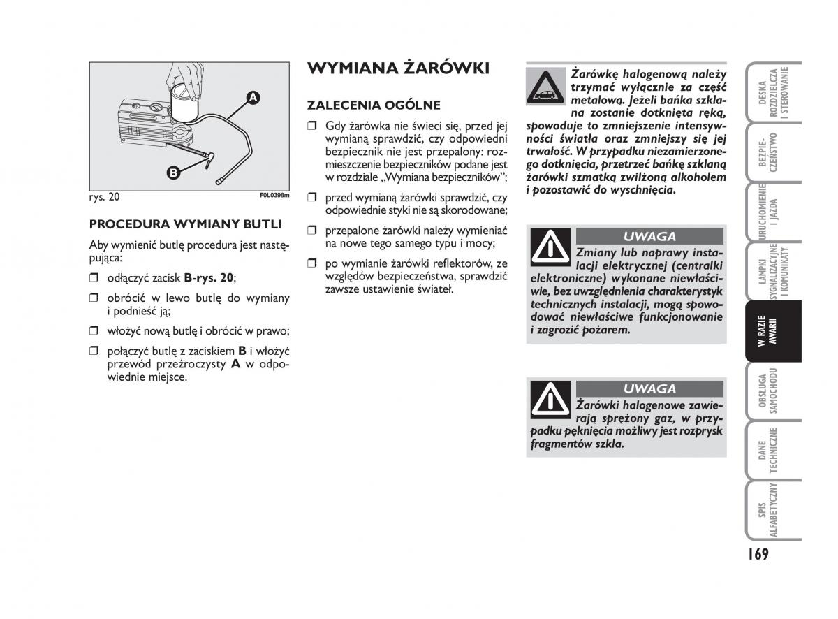 Fiat Croma instrukcja obslugi / page 170