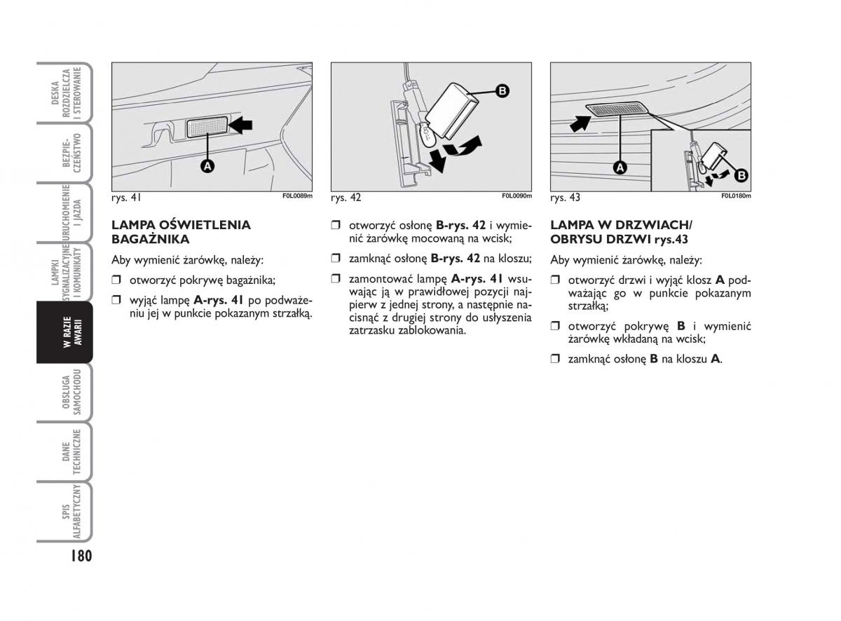 Fiat Croma instrukcja obslugi / page 181