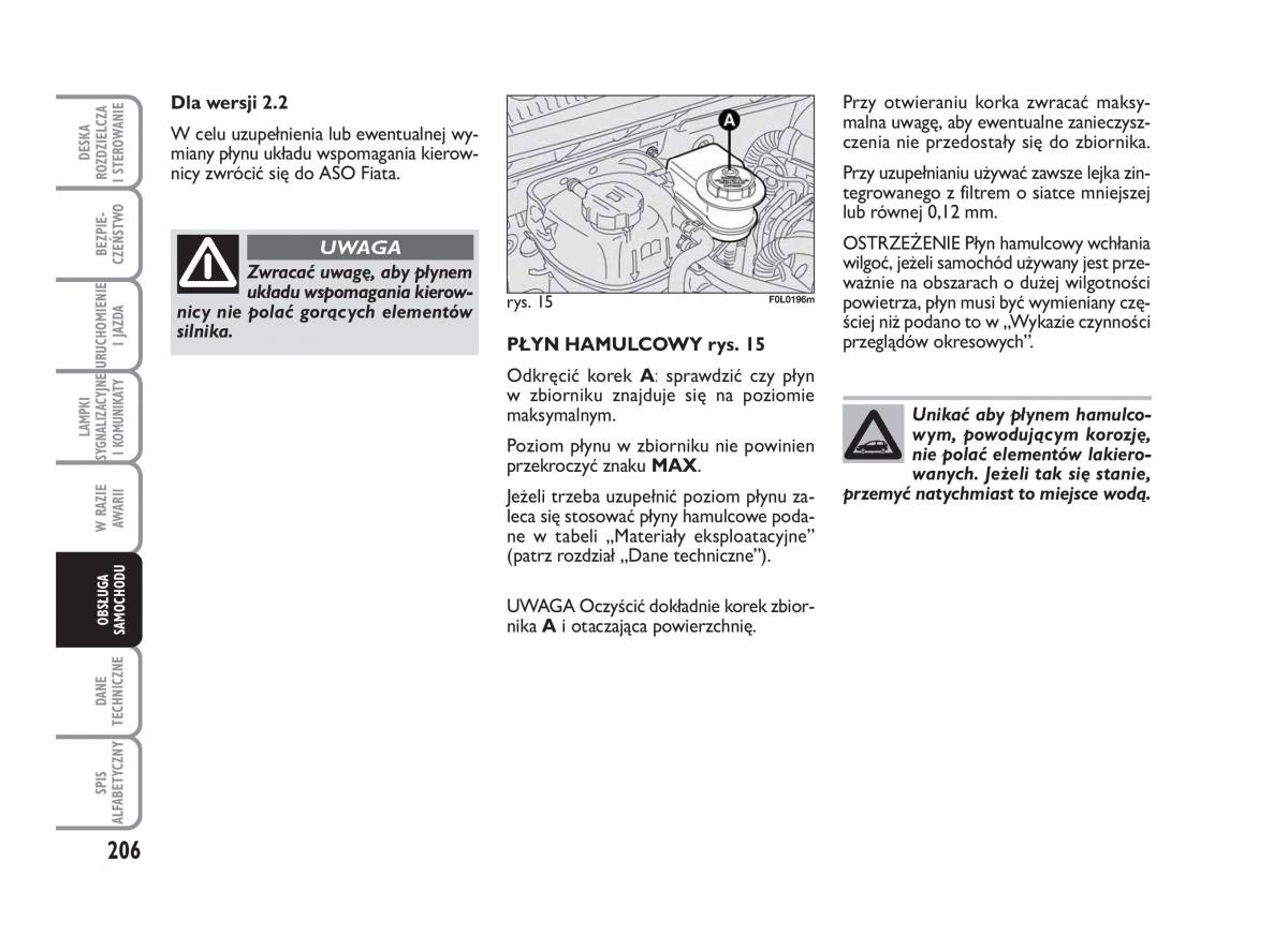 Fiat Croma instrukcja obslugi / page 207