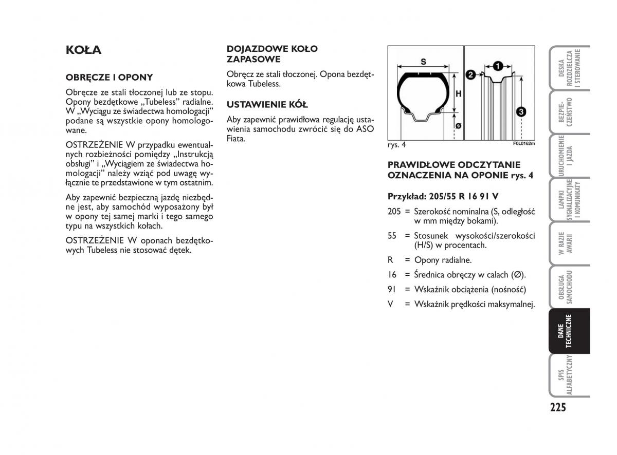 Fiat Croma instrukcja obslugi / page 226