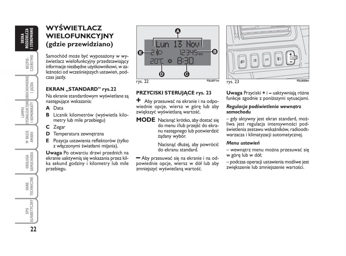 Fiat Croma instrukcja obslugi / page 23