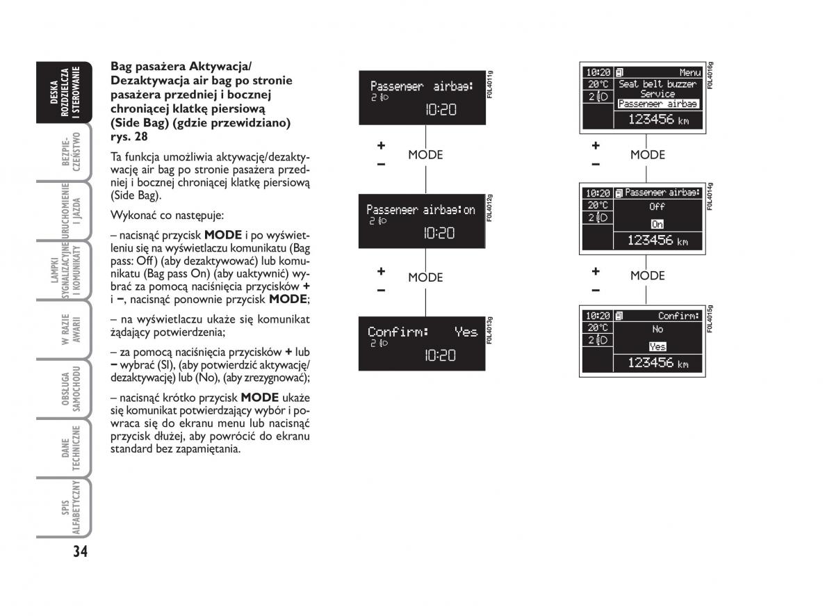 Fiat Croma instrukcja obslugi / page 35