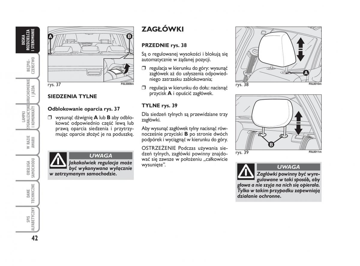 Fiat Croma instrukcja obslugi / page 43