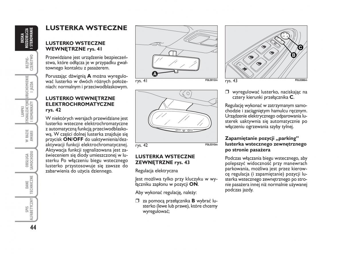 Fiat Croma instrukcja obslugi / page 45