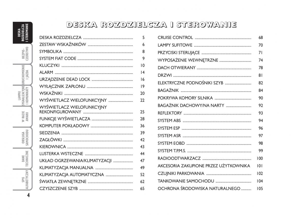 Fiat Croma instrukcja obslugi / page 5