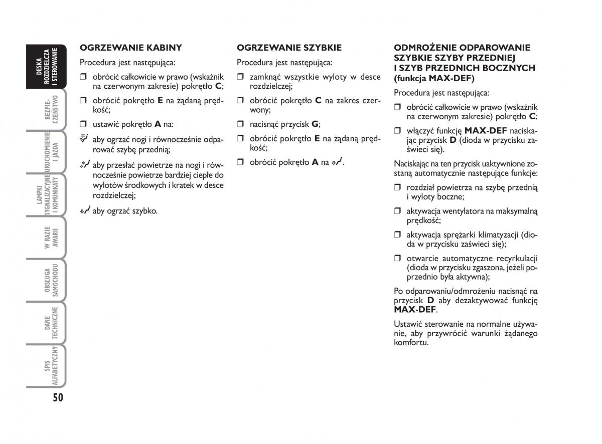 Fiat Croma instrukcja obslugi / page 51