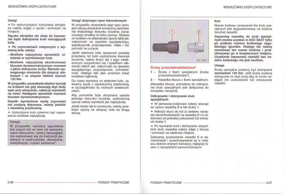 Seat Ibiza III 3 instrukcja obslugi / page 104