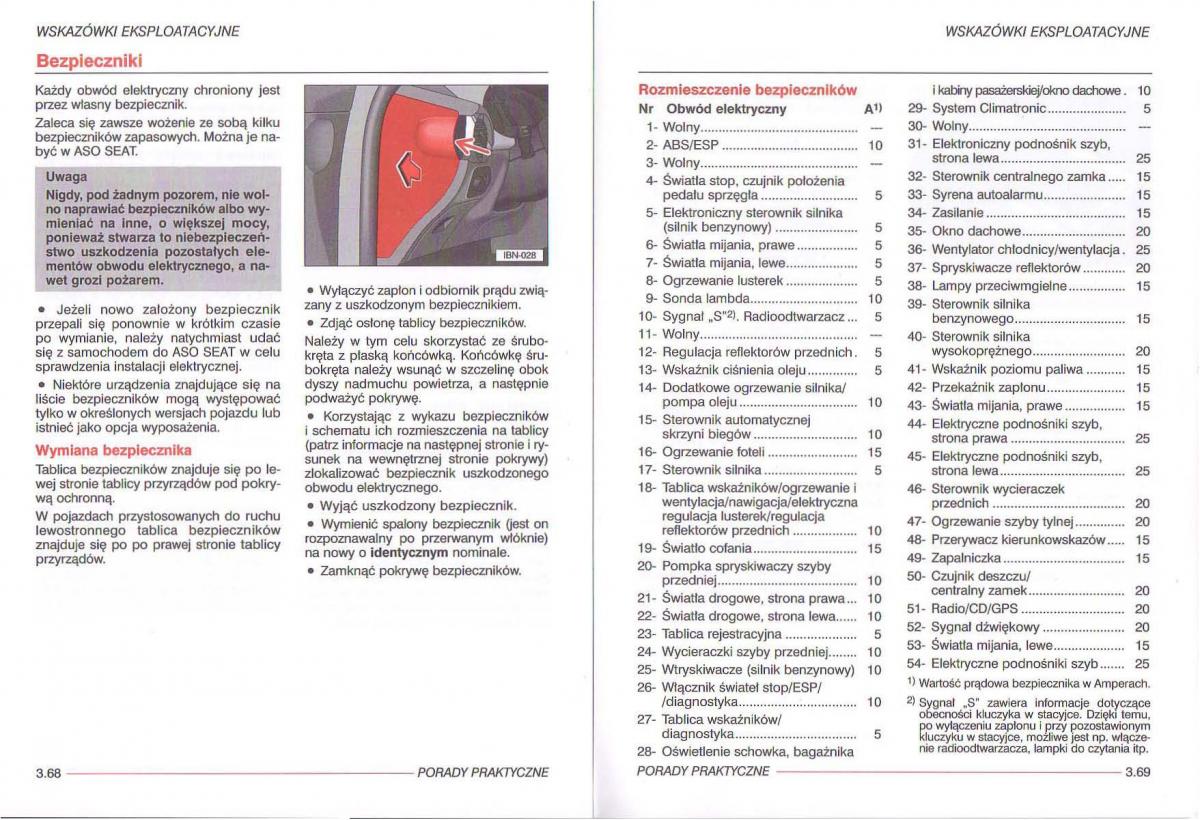 Seat Ibiza III 3 instrukcja obslugi / page 105