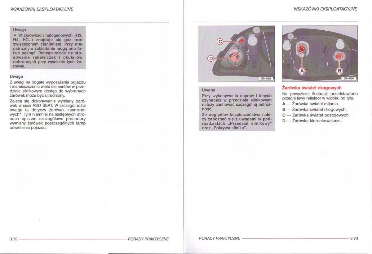 Seat Ibiza III 3 instrukcja obslugi / page 107