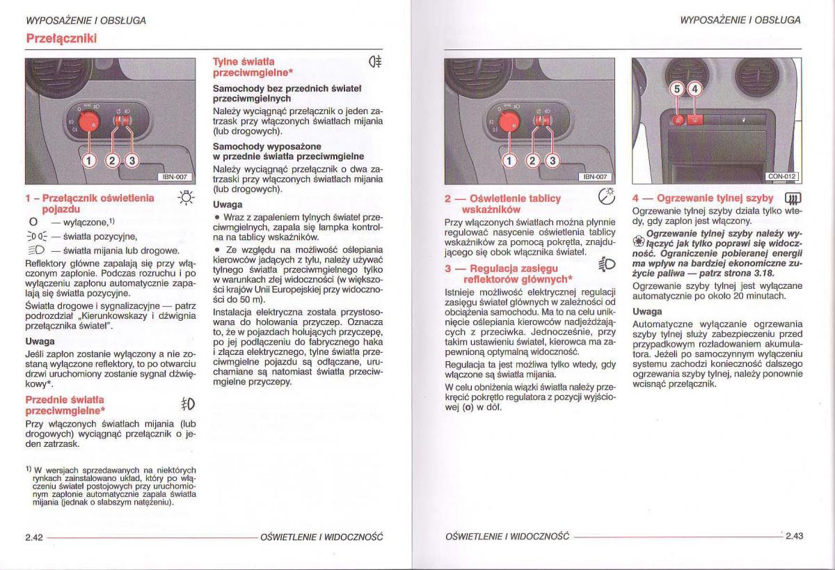 Seat Ibiza III 3 instrukcja obslugi / page 42