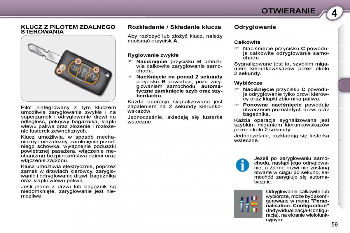 Peugeot 607 instrukcja obslugi / page 58