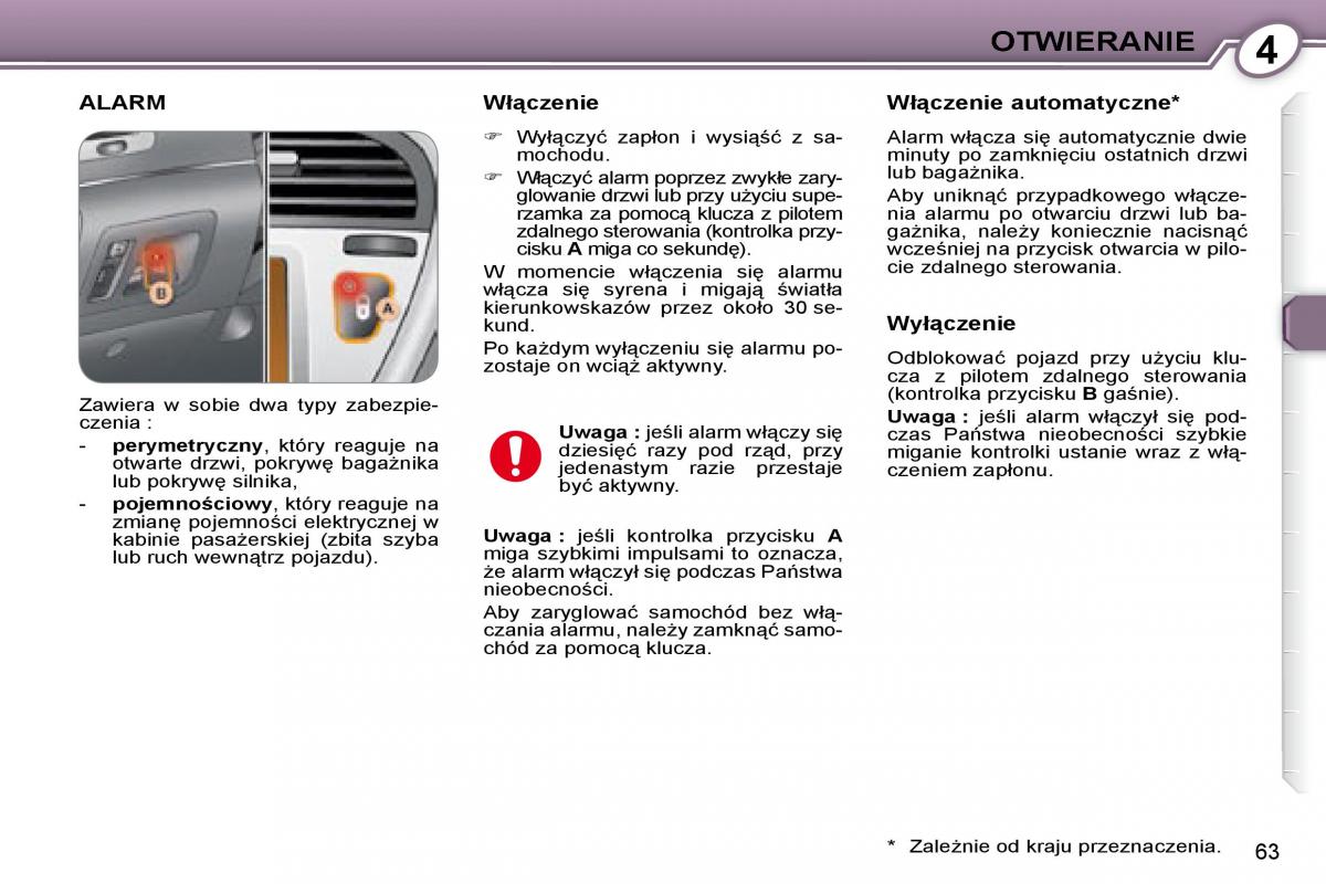 Peugeot 607 instrukcja obslugi / page 62