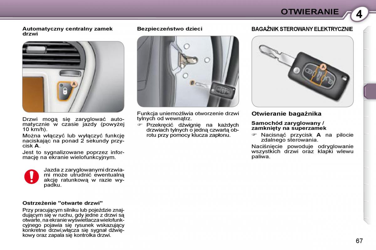 Peugeot 607 instrukcja obslugi / page 67