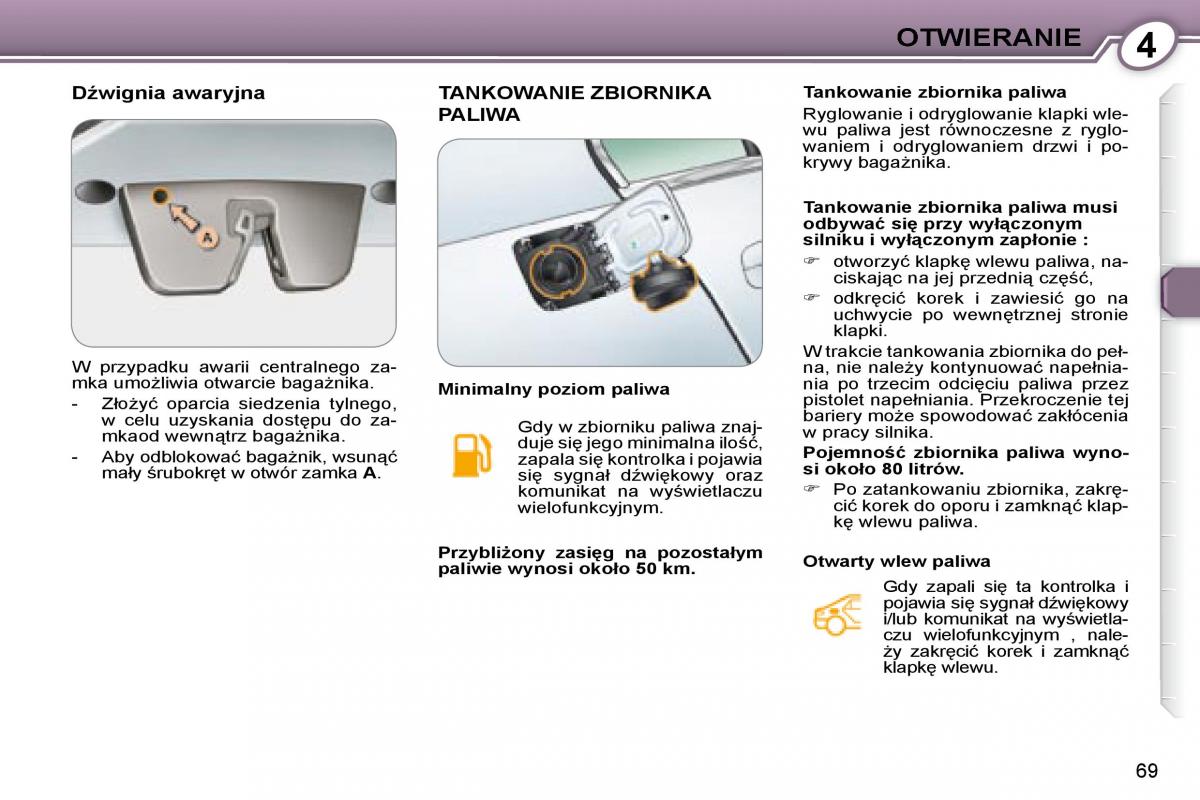 Peugeot 607 instrukcja obslugi / page 70