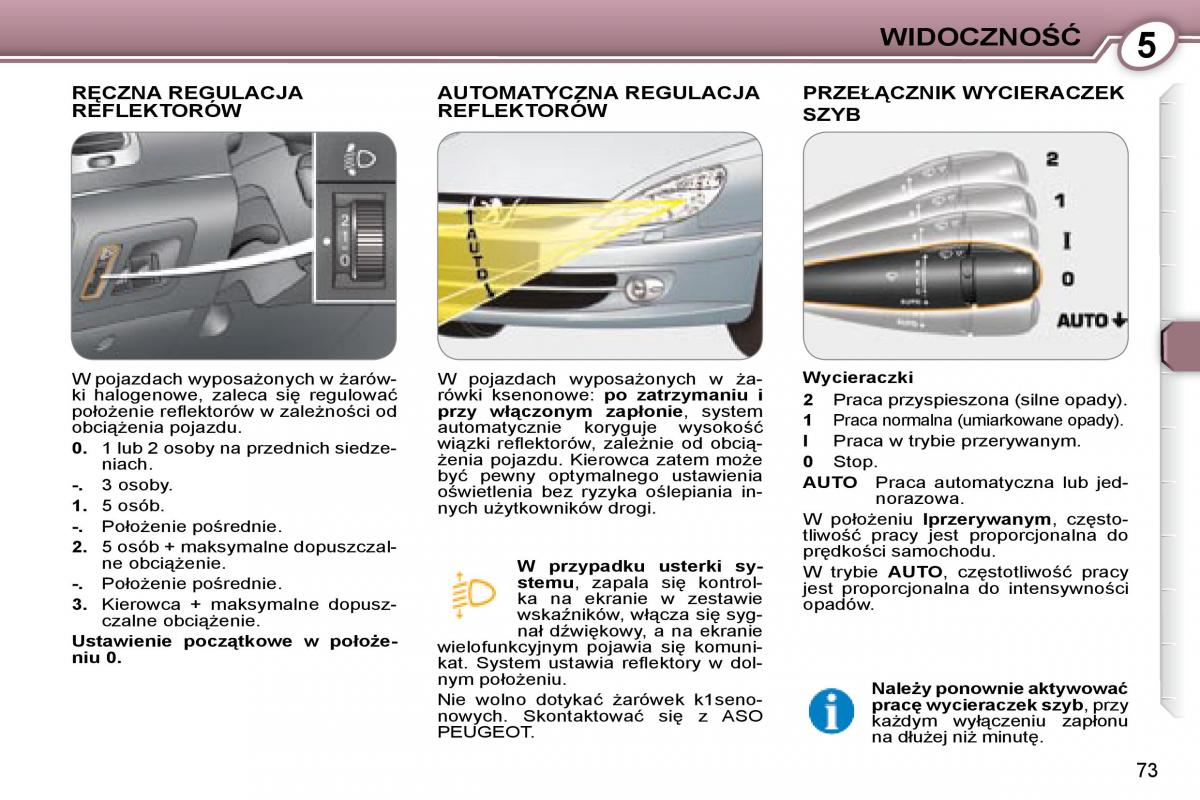 Peugeot 607 instrukcja obslugi / page 74