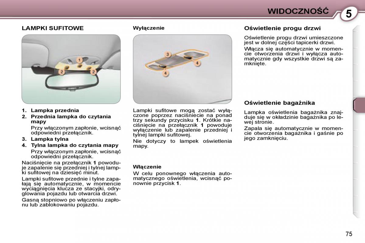 Peugeot 607 instrukcja obslugi / page 76