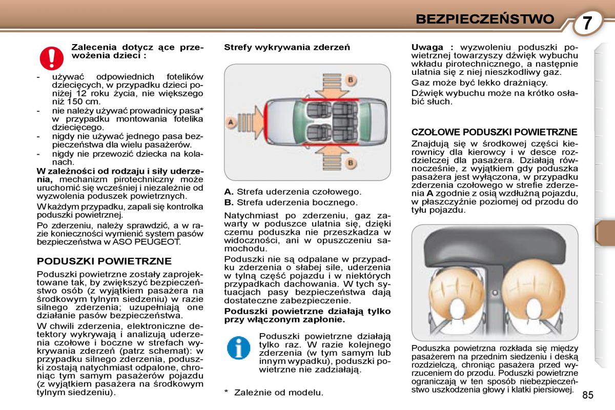 Peugeot 607 instrukcja obslugi / page 86