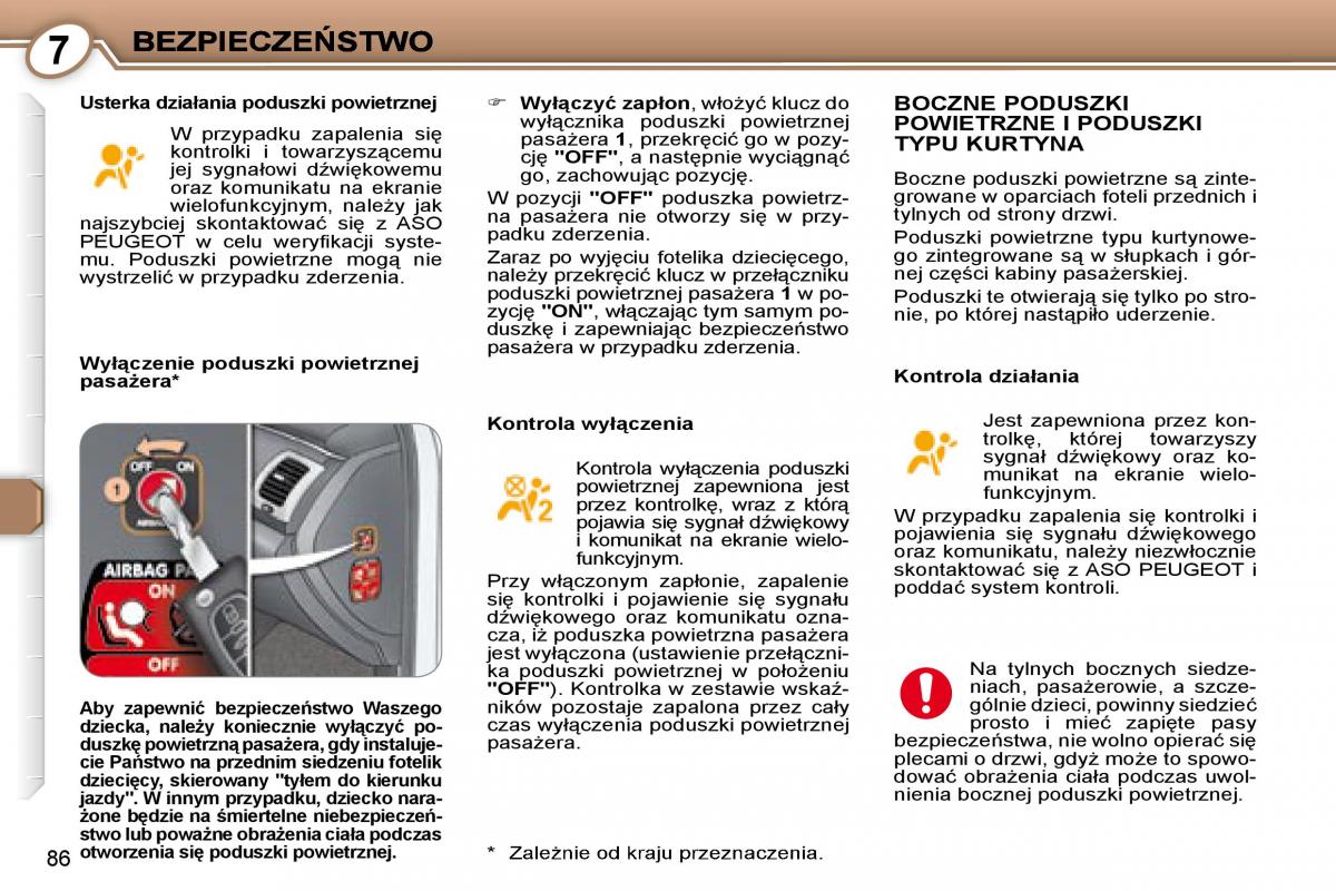 Peugeot 607 instrukcja obslugi / page 87