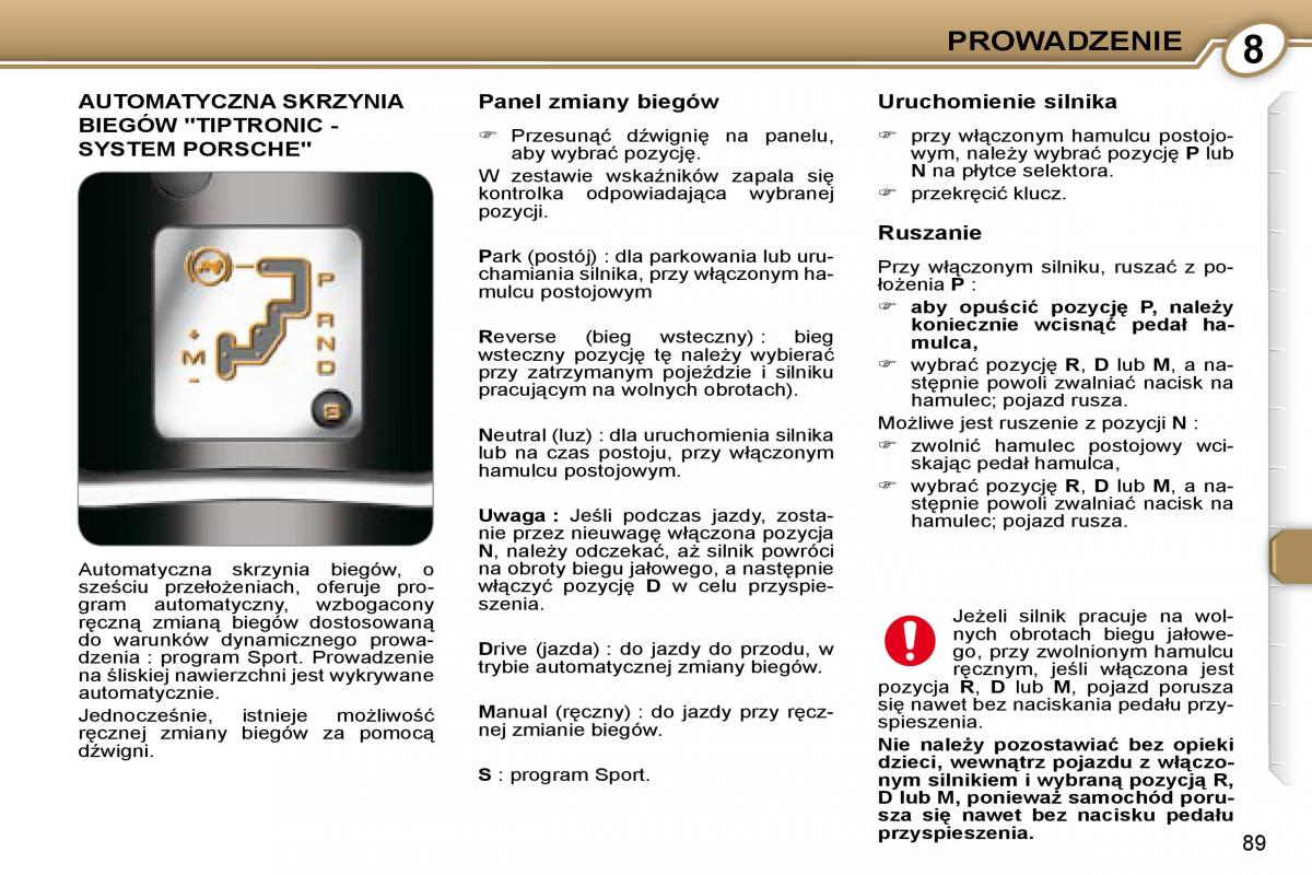 Peugeot 607 instrukcja obslugi / page 90