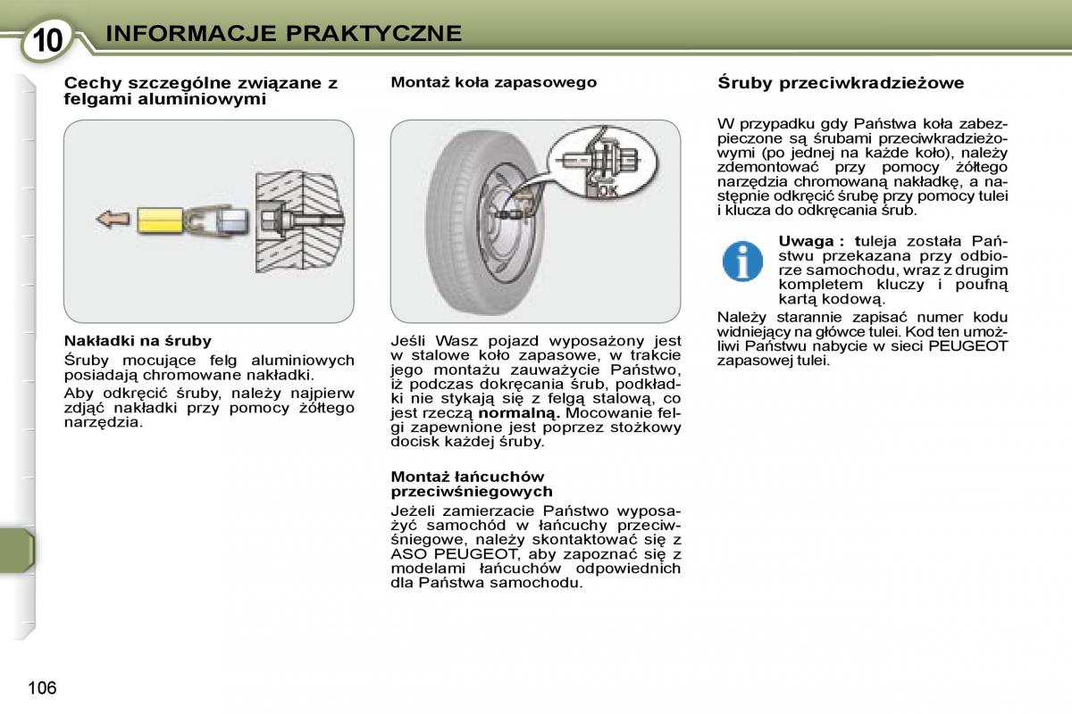 Peugeot 607 instrukcja obslugi / page 107