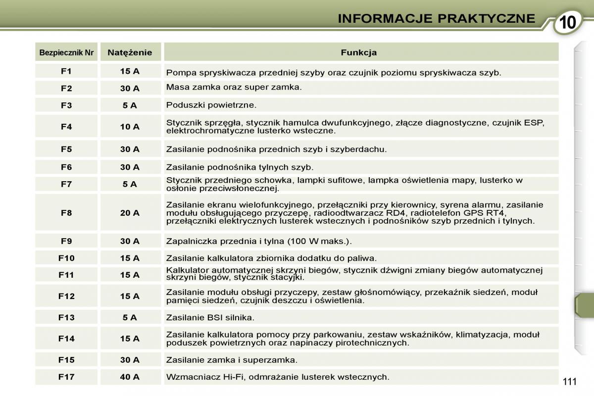 Peugeot 607 instrukcja obslugi / page 113