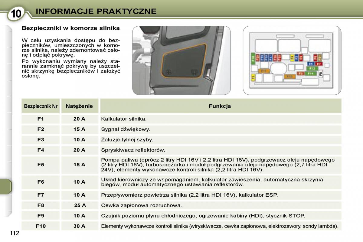 Peugeot 607 instrukcja obslugi / page 114