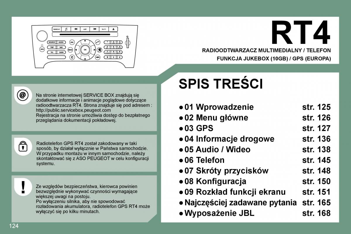 Peugeot 607 instrukcja obslugi / page 126