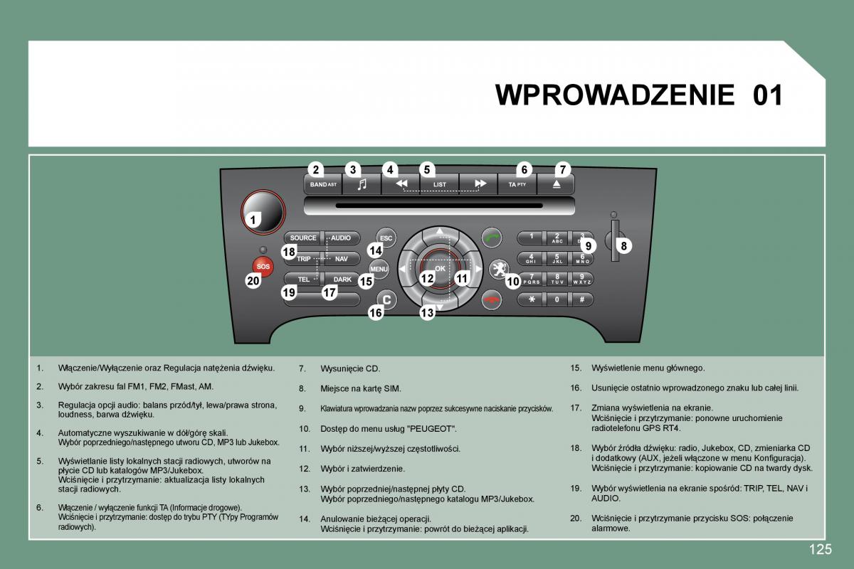 Peugeot 607 instrukcja obslugi / page 127