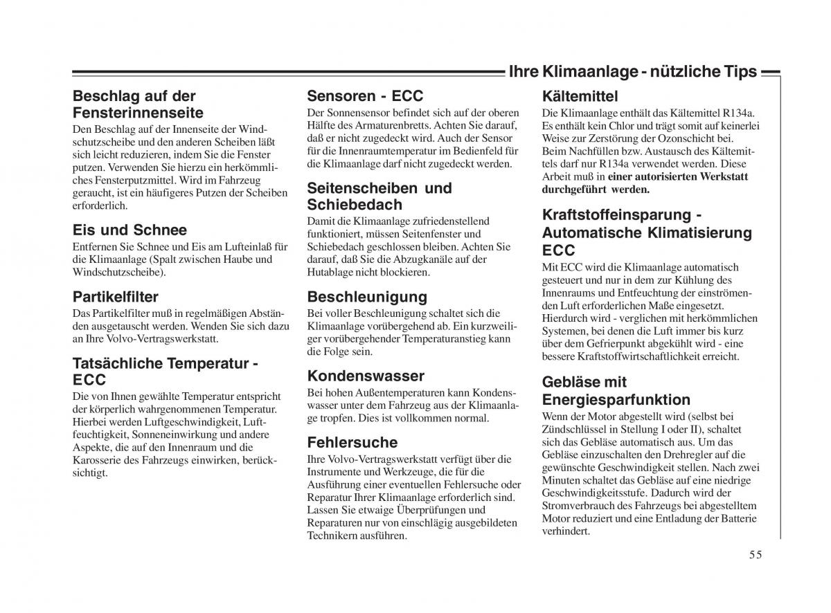 Volvo V70 II 2 Handbuch / page 56