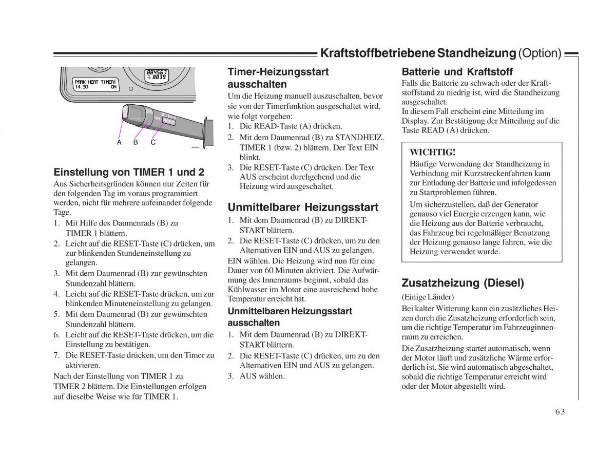 Volvo V70 II 2 Handbuch / page 64