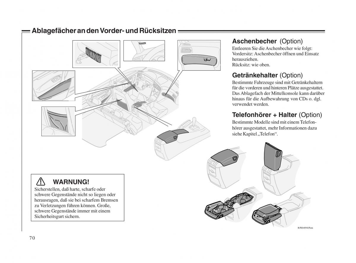 Volvo V70 II 2 Handbuch / page 71